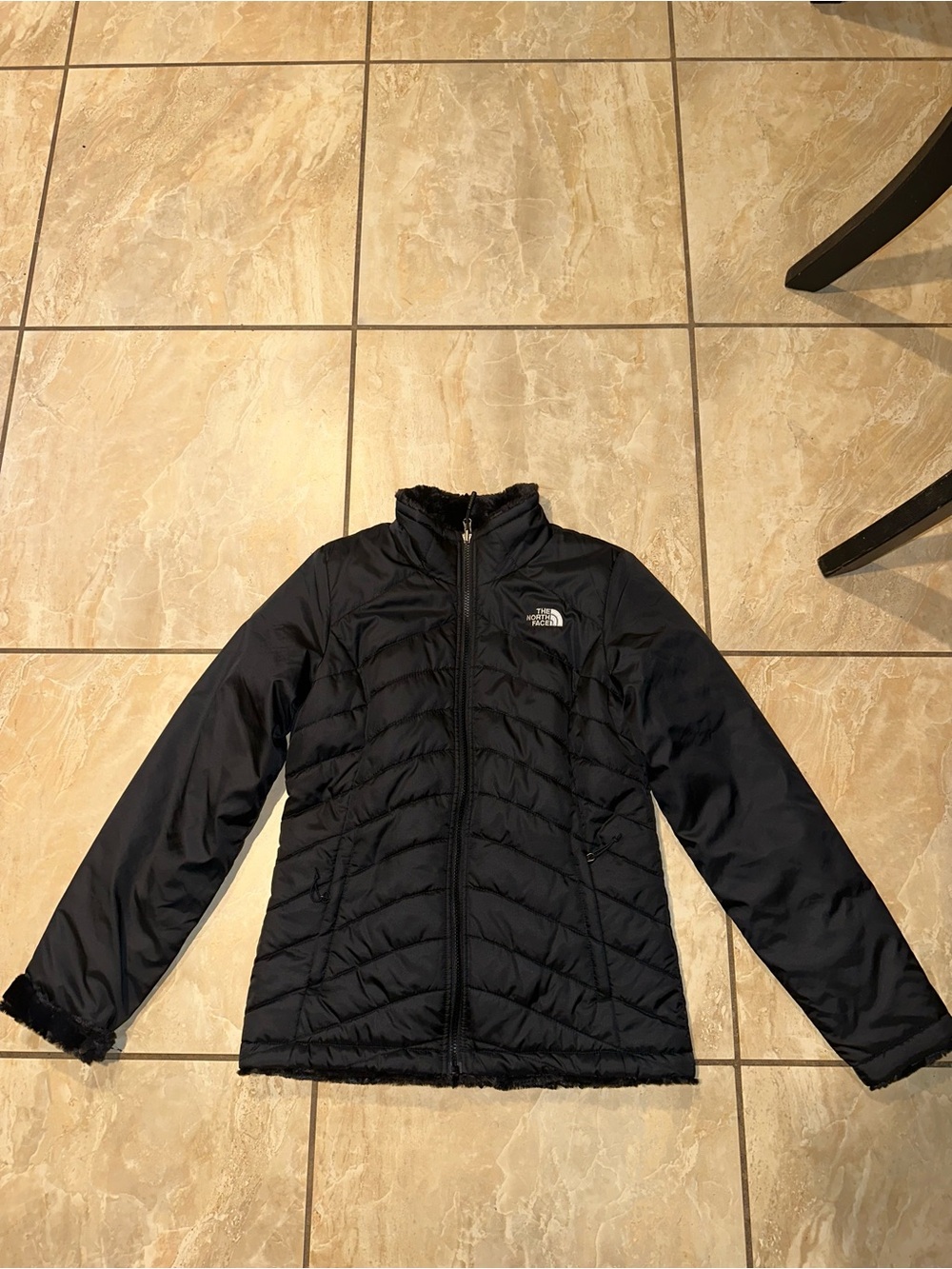 Black The North Face Reversible Mossbud Swirl Jacket Size S